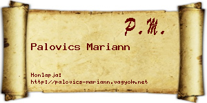 Palovics Mariann névjegykártya